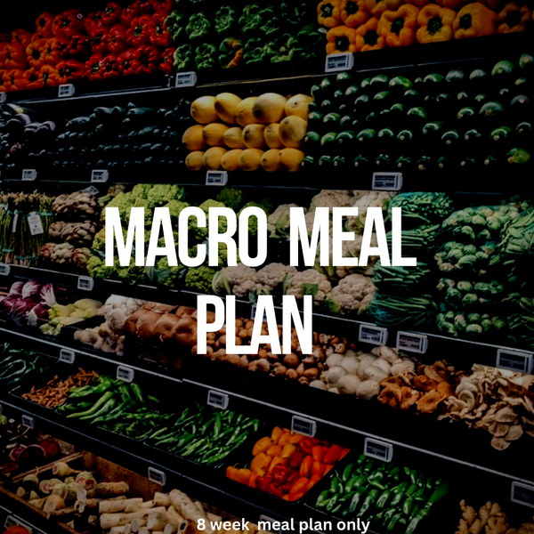 Macro based meal plan only